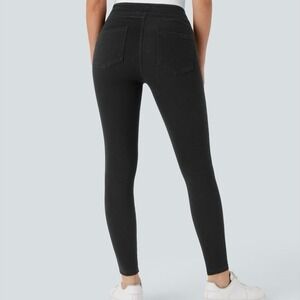 Halara UltraSculpt Wood Black Denim Pull On Leggings Small/Full Length